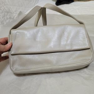 (3571)Preston and York Vintage Opalescent white, purse, bag